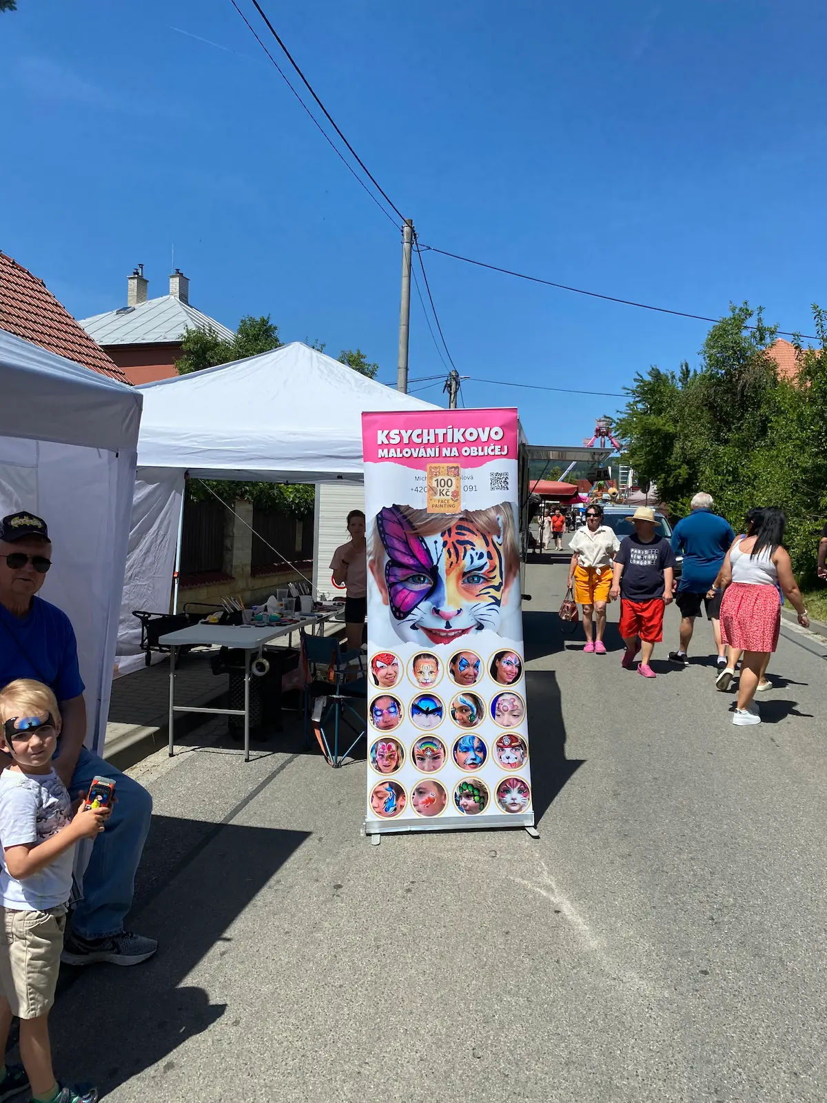 Malování na obličej Batman - akce Zašovská pouť